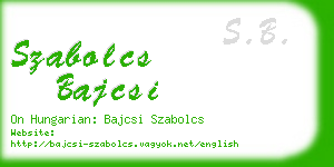 szabolcs bajcsi business card